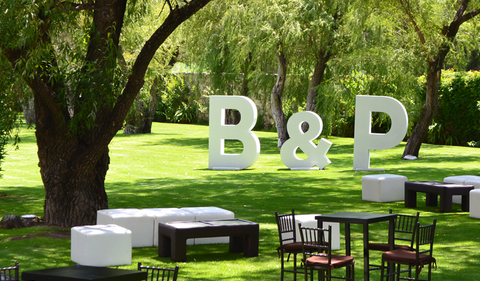 Letras gigantes para bodas